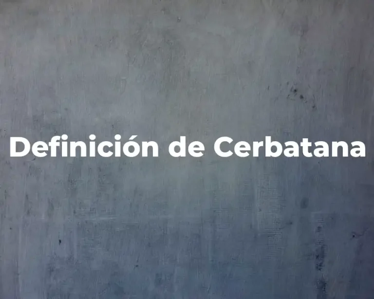Definición de Cerbatana