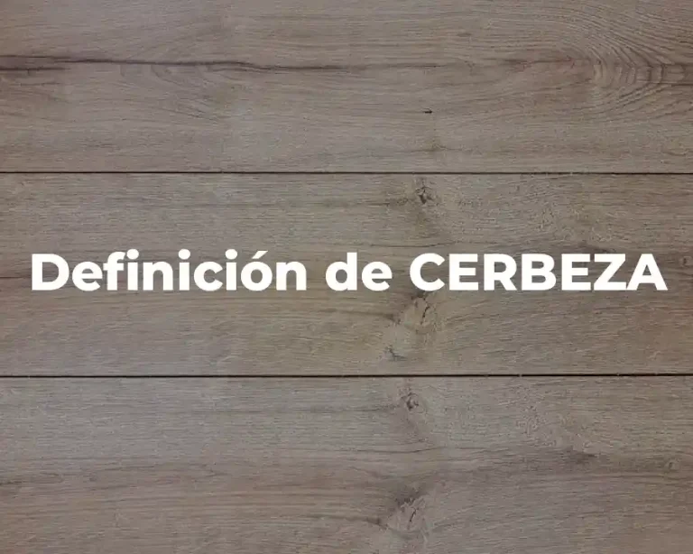 Definición de CERBEZA