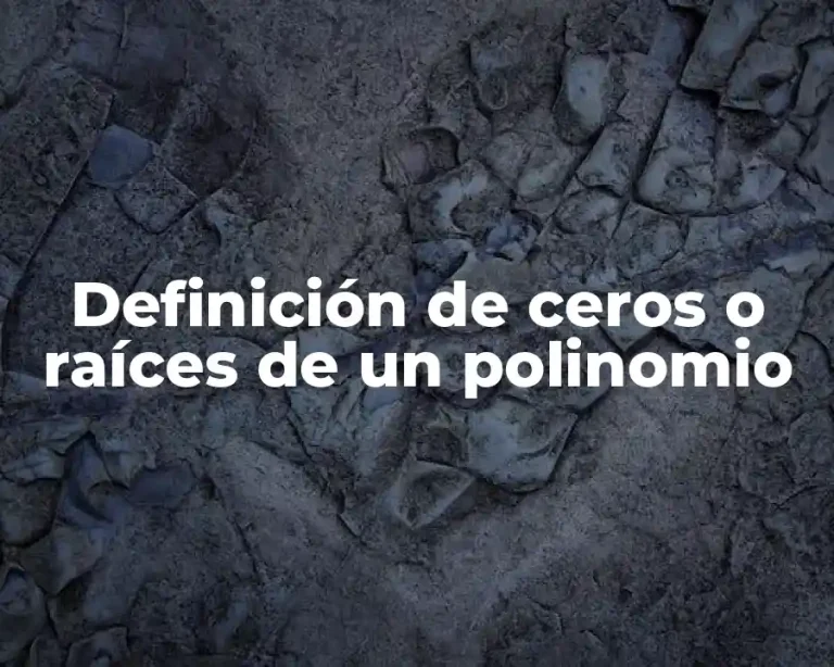 Definición de ceros o raíces de un polinomio