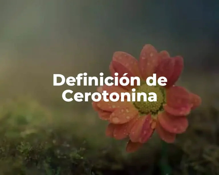 Definición de Cerotonina