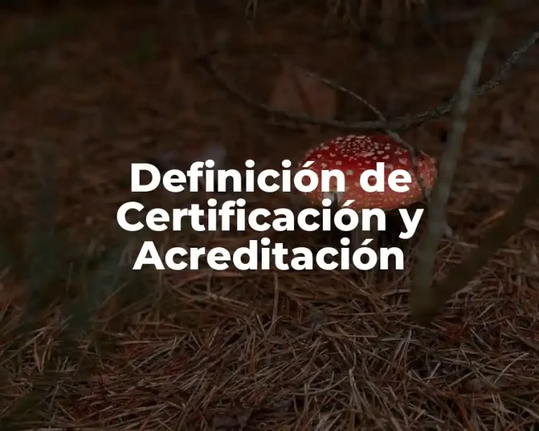 Definición de Certificación y Acreditación