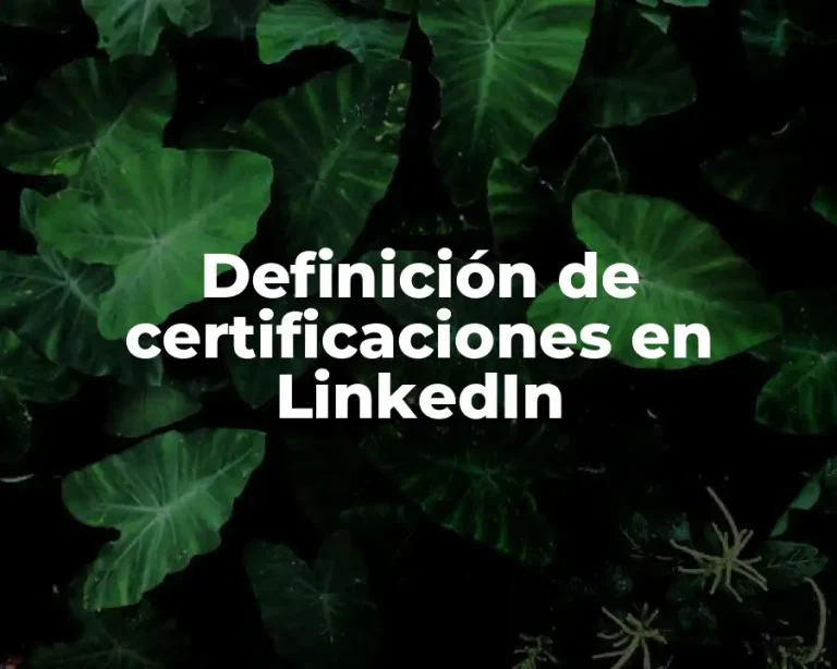 Definición de certificaciones en LinkedIn
