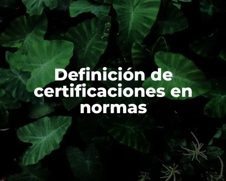Definición de certificaciones en normas