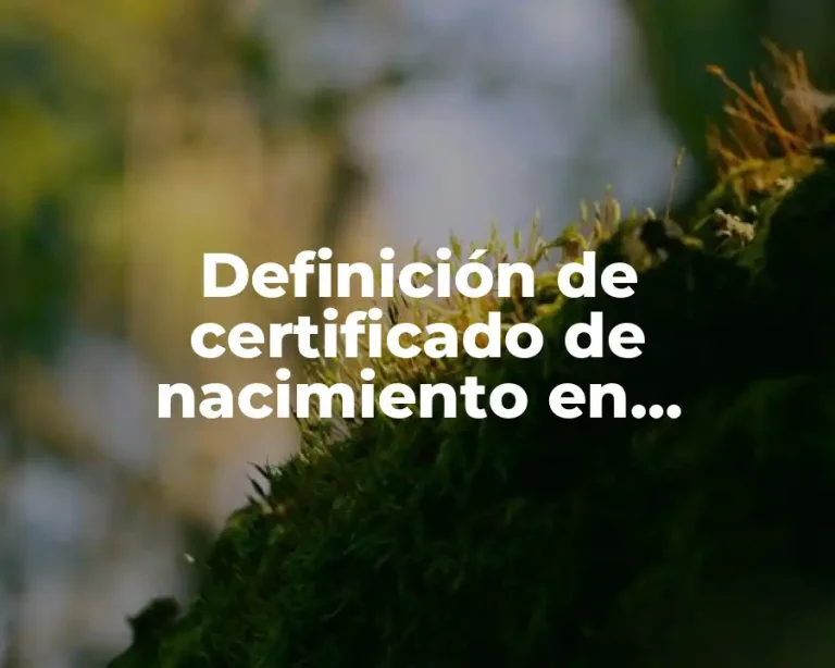 Definición de certificado de nacimiento en Guatemala