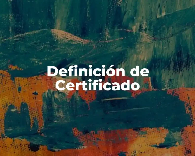 Definición de Certificado