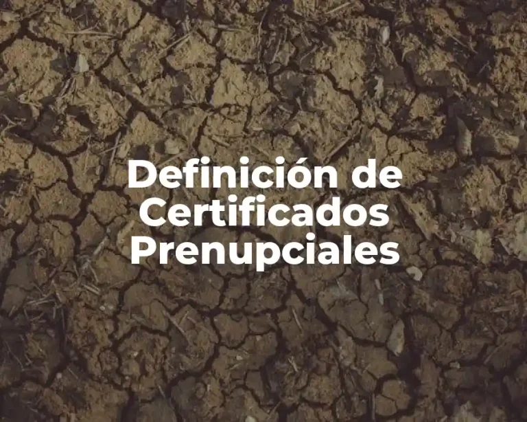 Definición de Certificados Prenupciales