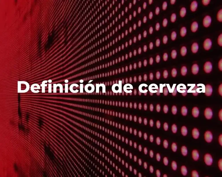 Definición de cerveza
