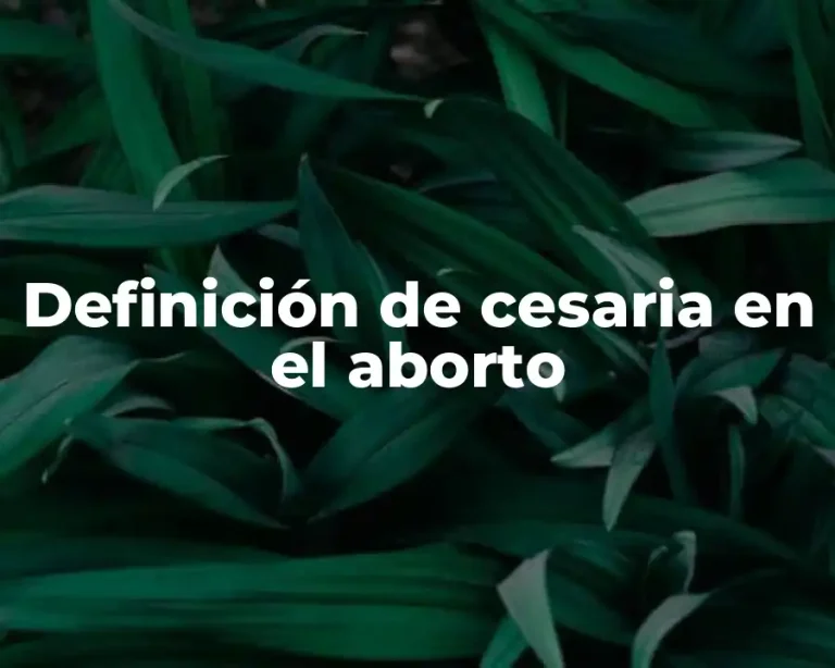 Definición de cesaria en el aborto