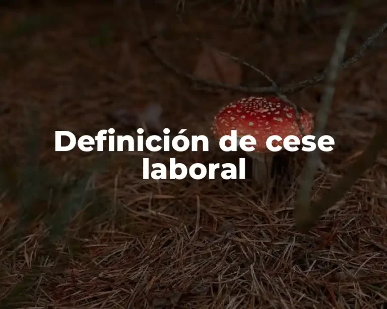 Definición de cese laboral