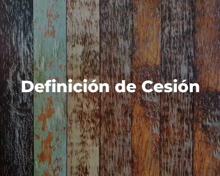 Definición de Cesión
