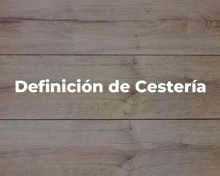 Definición de Cestería