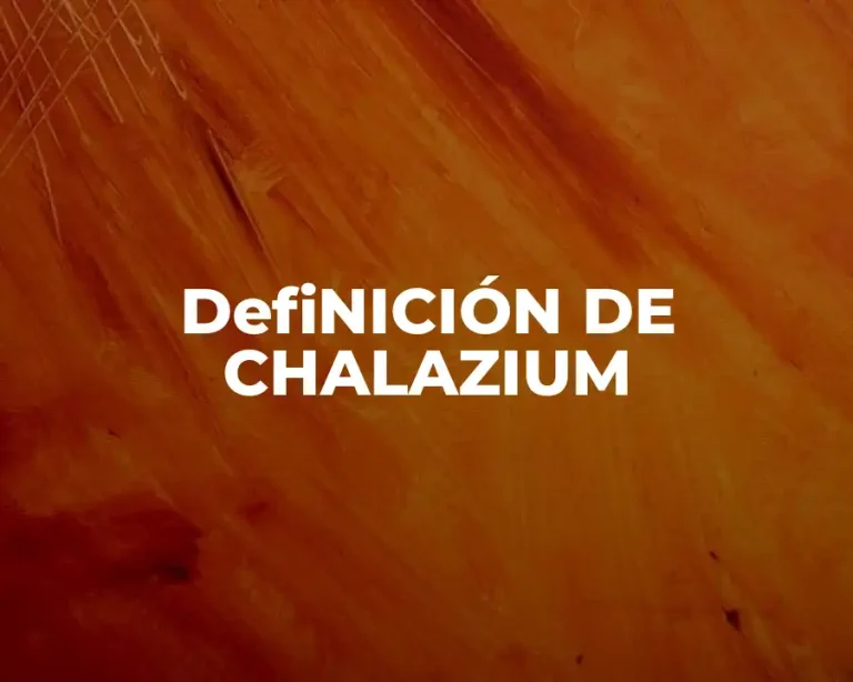 DefiNICIÓN DE CHALAZIUM