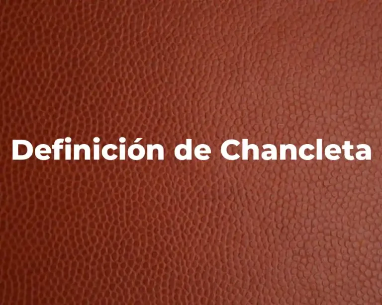 Definición de Chancleta