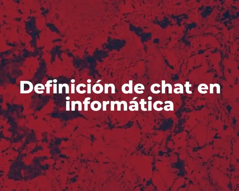 Definición de chat en informática