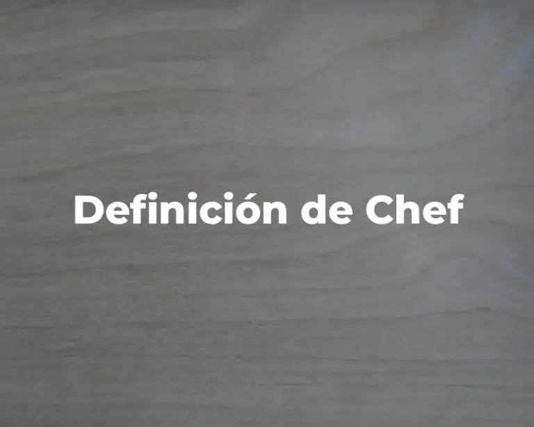 Definición de Chef