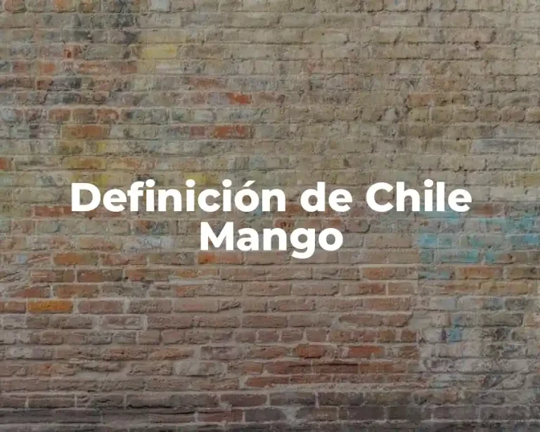 Definición de Chile Mango