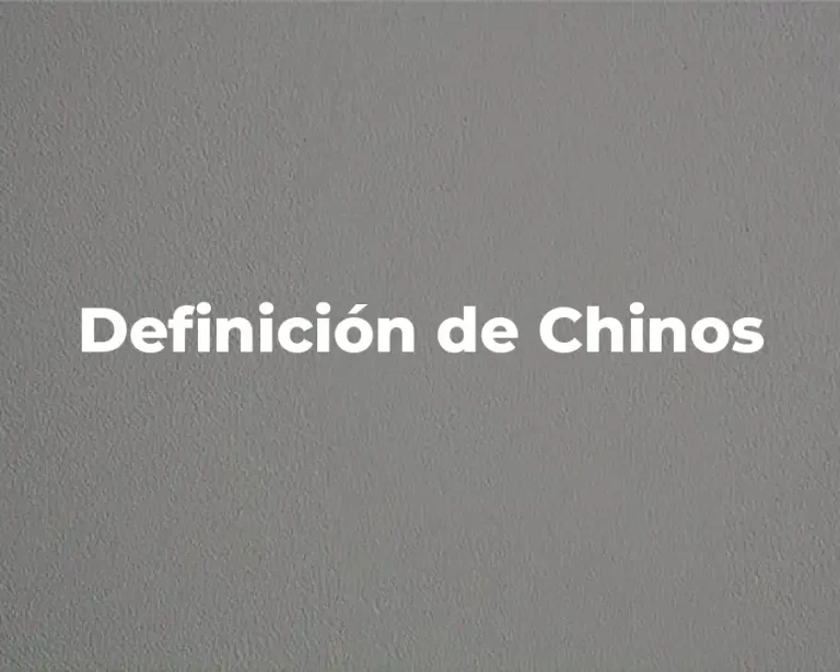Definición de Chinos