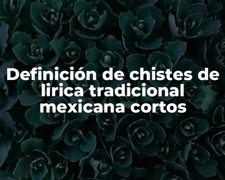 Definición de chistes de lirica tradicional mexicana cortos