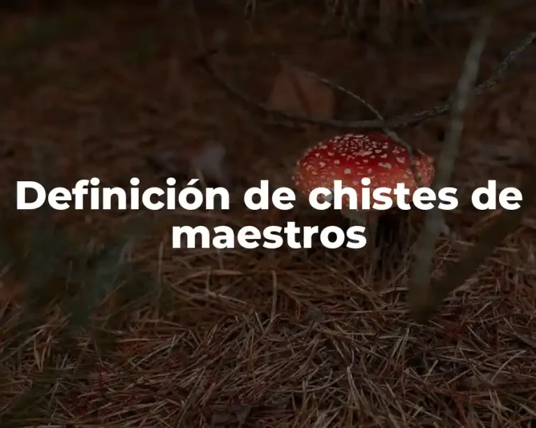 Definición de chistes de maestros