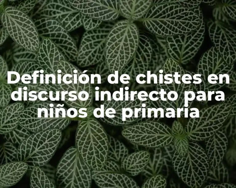 Definición de chistes en discurso indirecto para niños de primaria