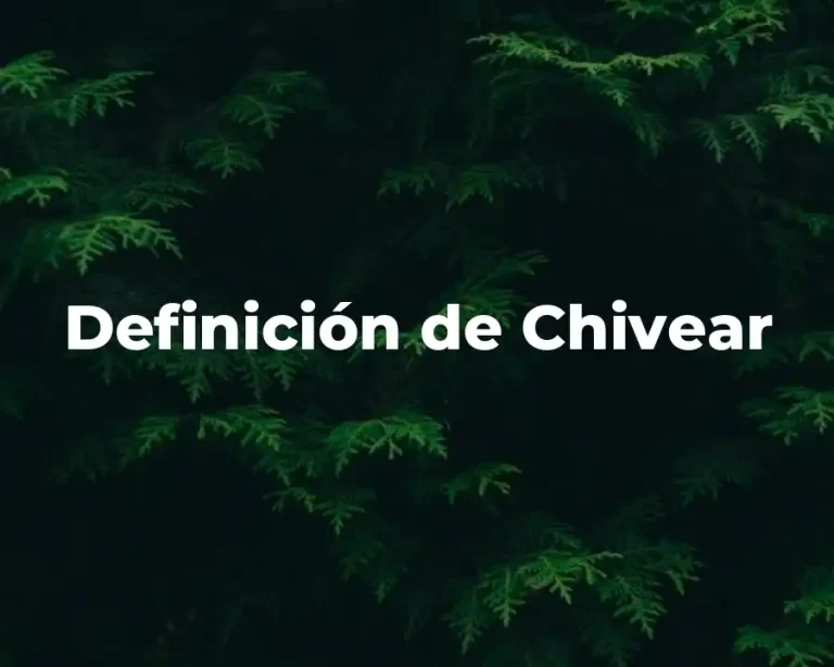 Definición de Chivear