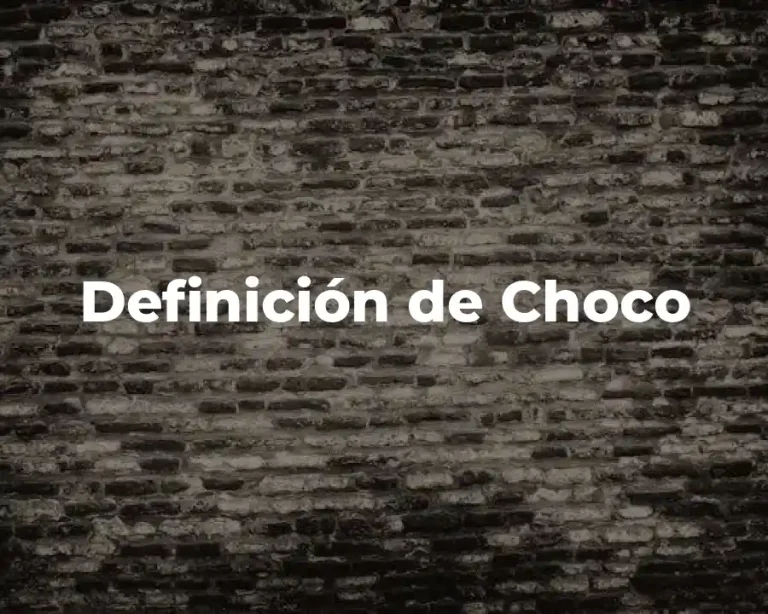 Definición de Choco