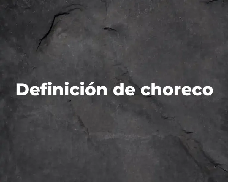 Definición de choreco