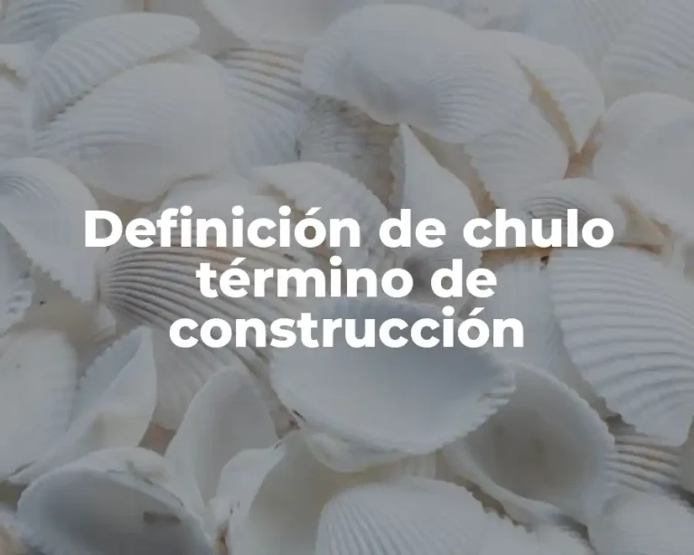 Definición de chulo término de construcción