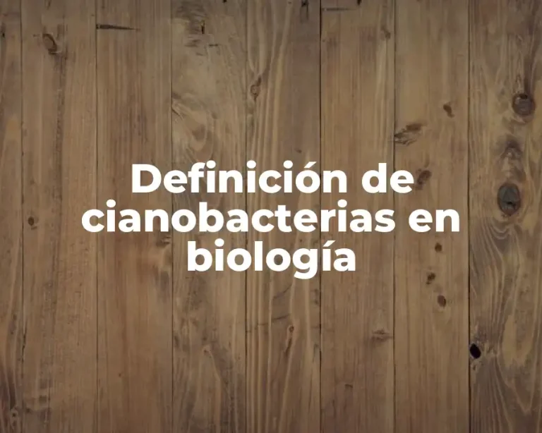 Definición de cianobacterias en biología