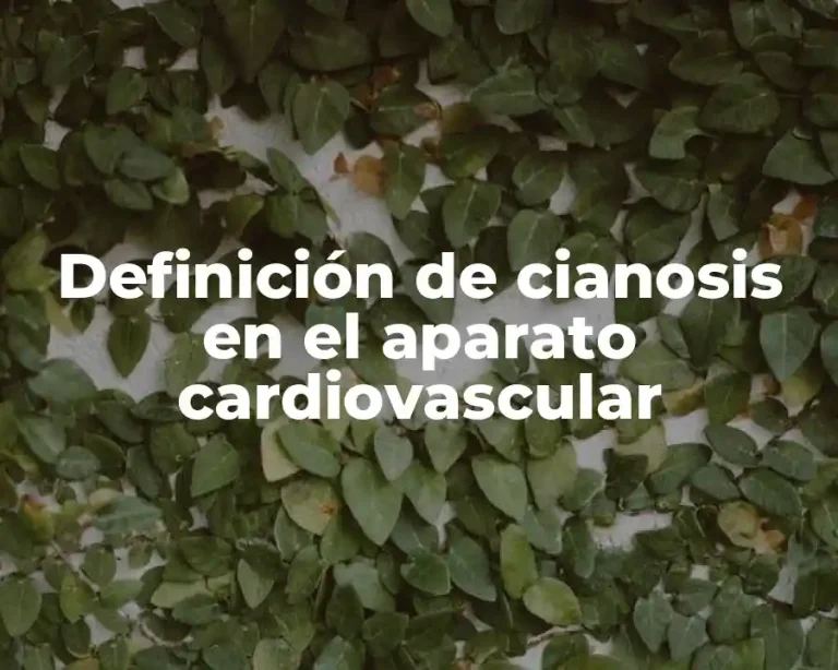 Definición de cianosis en el aparato cardiovascular