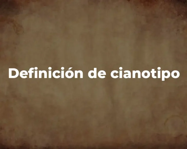 Definición de cianotipo