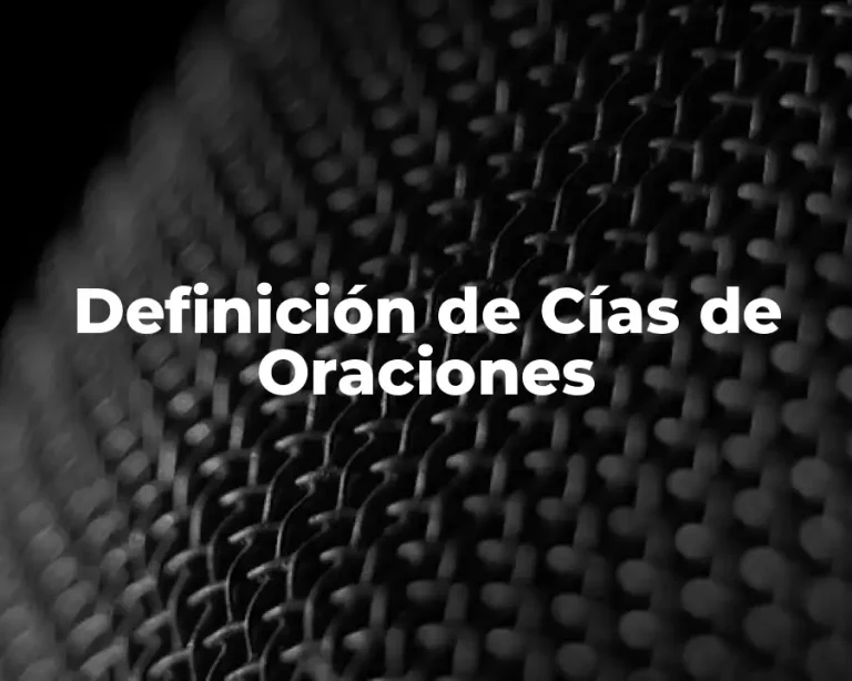 Definición de Cías de Oraciones