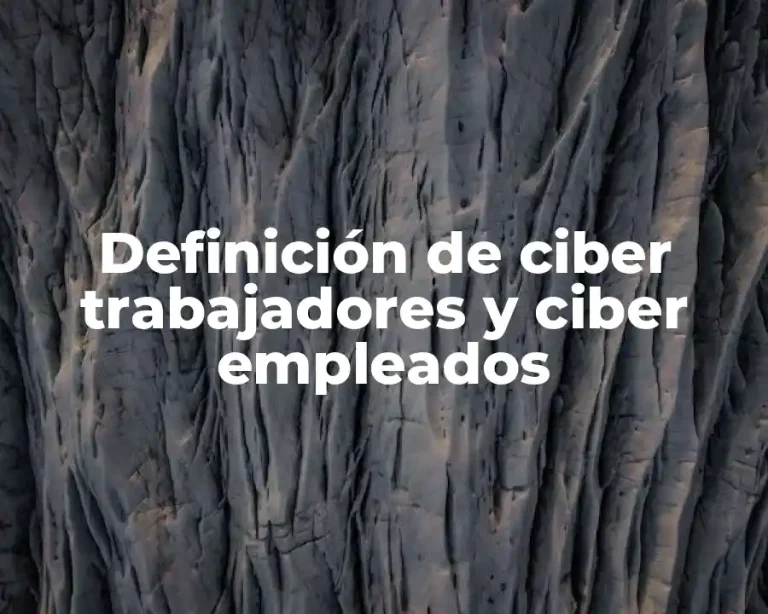 Definición de ciber trabajadores y ciber empleados