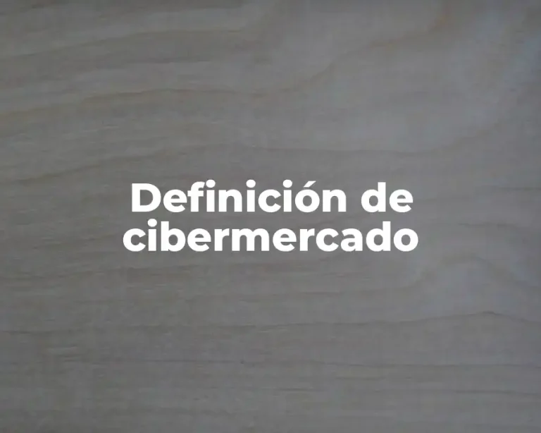 Definición de cibermercado