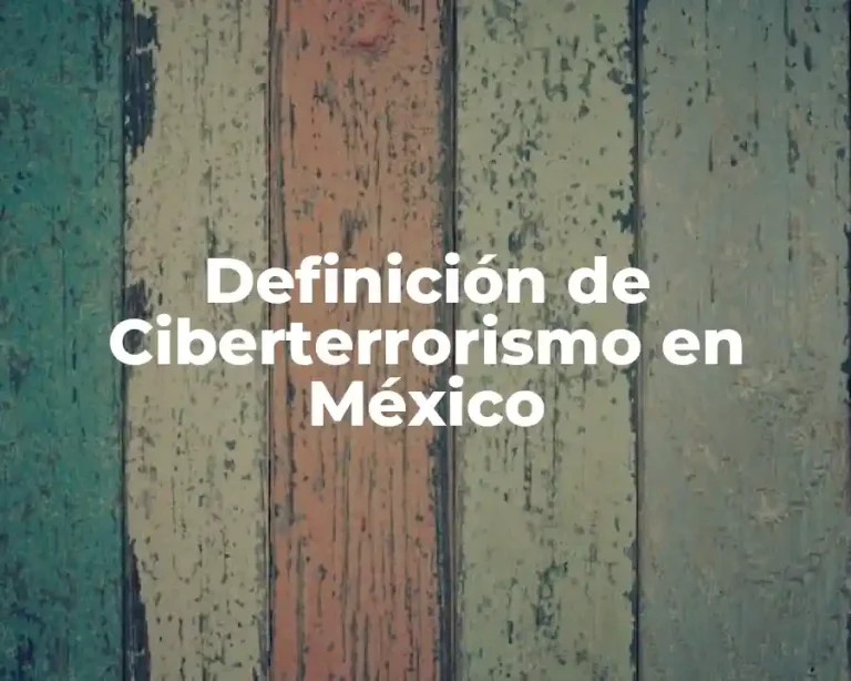 Definición de Ciberterrorismo en México