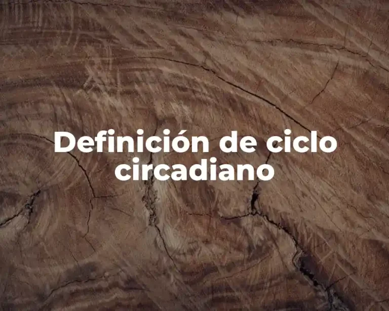 Definición de ciclo circadiano