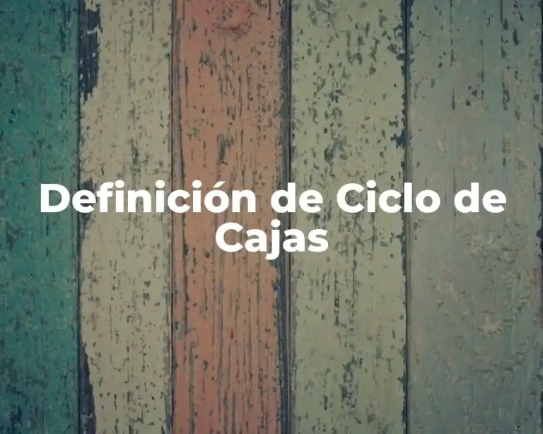 Definición de Ciclo de Cajas