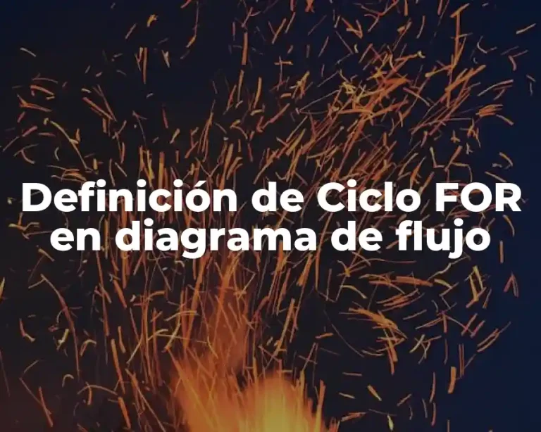 Definición de Ciclo FOR en diagrama de flujo