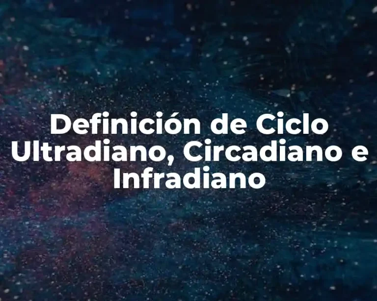 Definición de Ciclo Ultradiano, Circadiano e Infradiano