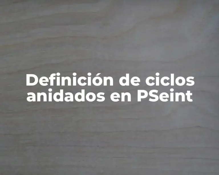 Definición de ciclos anidados en PSeint