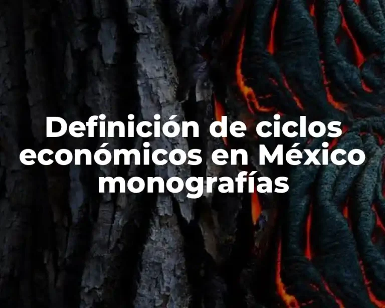 Definición de ciclos económicos en México monografías