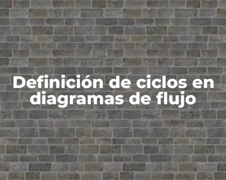 Definición de ciclos en diagramas de flujo