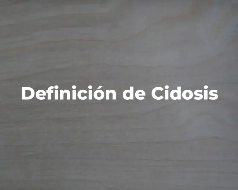 Definición de Cidosis