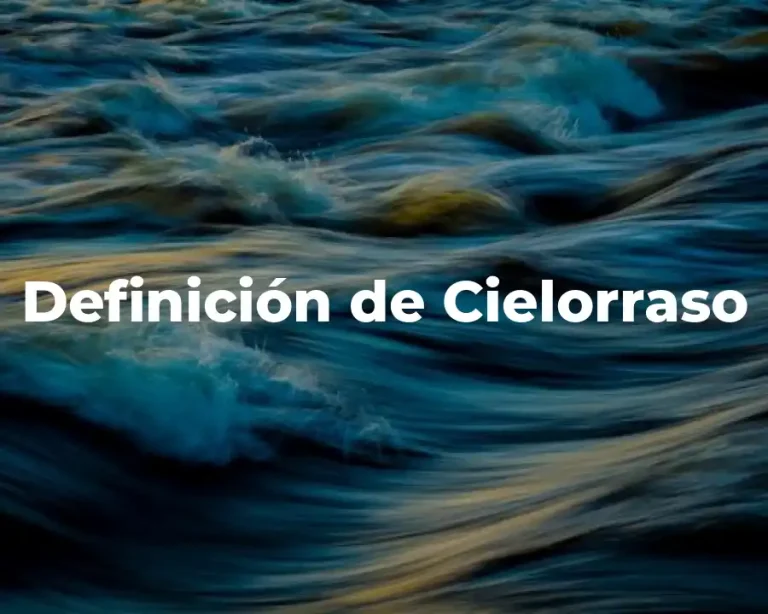 Definición de Cielorraso