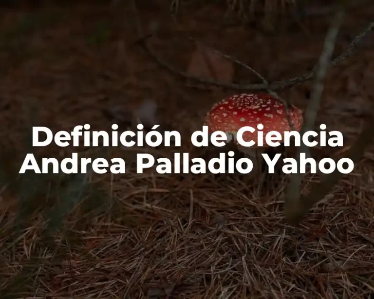 Definición de Ciencia Andrea Palladio Yahoo