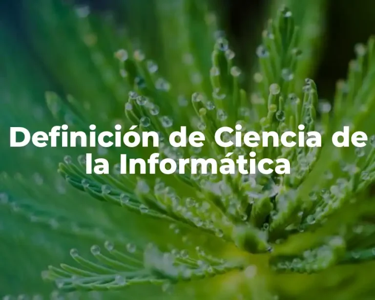 Definición de Ciencia de la Informática