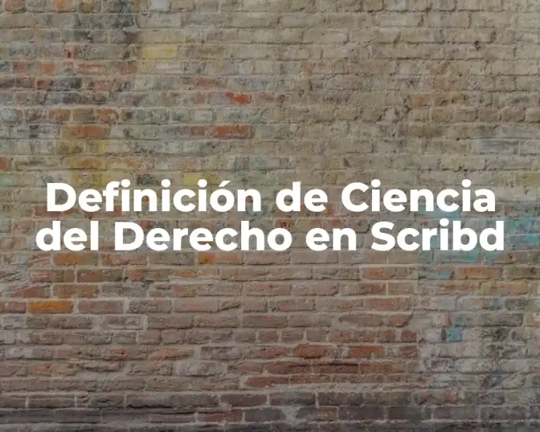Definición de Ciencia del Derecho en Scribd