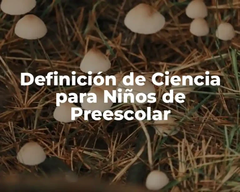 Definición de Ciencia para Niños de Preescolar