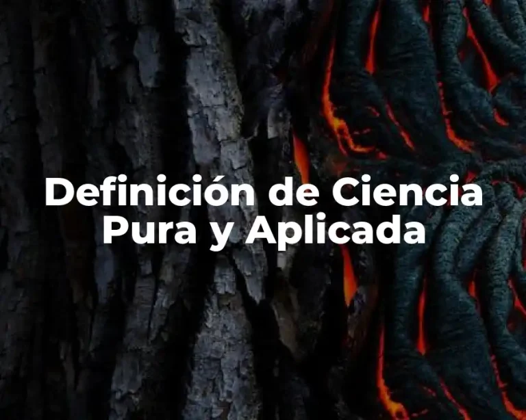 Definición de Ciencia Pura y Aplicada