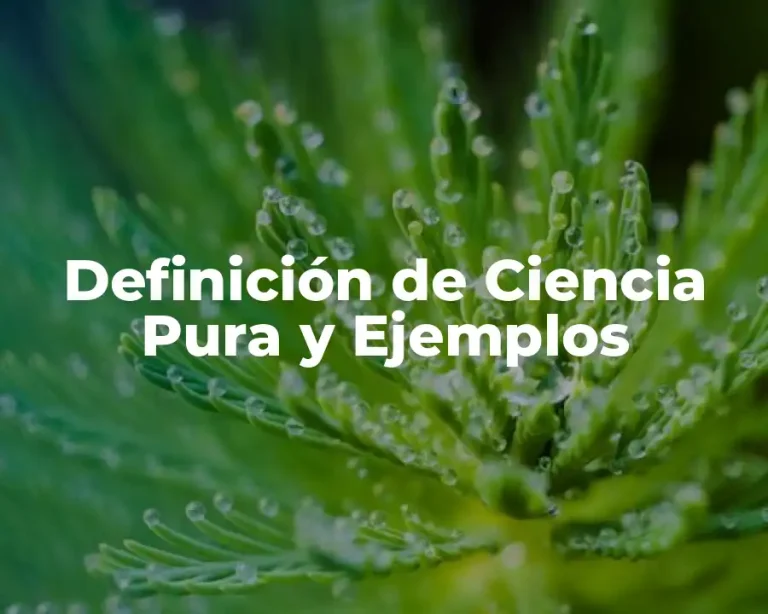 Definición de Ciencia Pura y Ejemplos